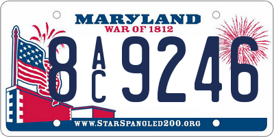 MD license plate 8AC9246