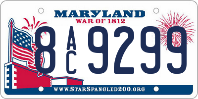 MD license plate 8AC9299
