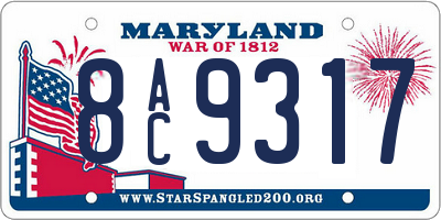 MD license plate 8AC9317