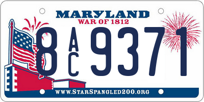 MD license plate 8AC9371
