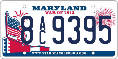 MD license plate 8AC9395
