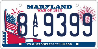 MD license plate 8AC9399