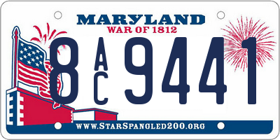 MD license plate 8AC9441