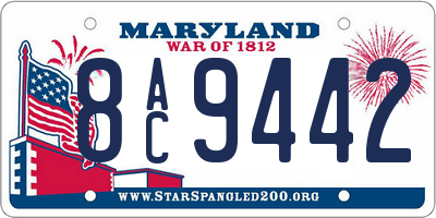MD license plate 8AC9442