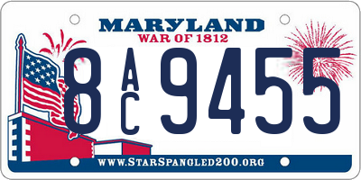 MD license plate 8AC9455
