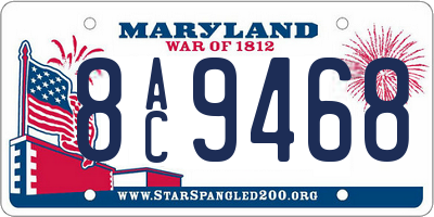 MD license plate 8AC9468
