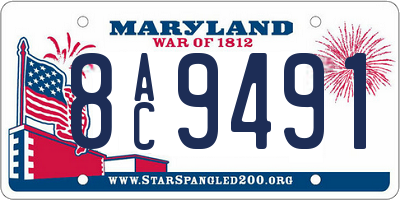 MD license plate 8AC9491