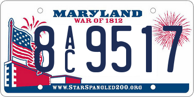 MD license plate 8AC9517