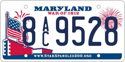 MD license plate 8AC9528