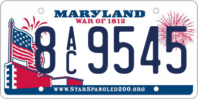 MD license plate 8AC9545