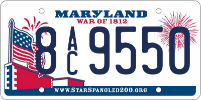 MD license plate 8AC9550