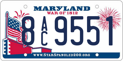 MD license plate 8AC9551