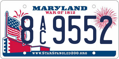 MD license plate 8AC9552