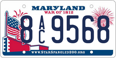 MD license plate 8AC9568