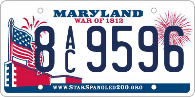 MD license plate 8AC9596