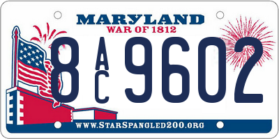MD license plate 8AC9602