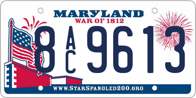 MD license plate 8AC9613