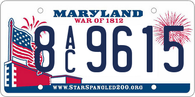 MD license plate 8AC9615
