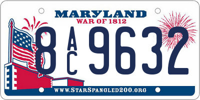 MD license plate 8AC9632