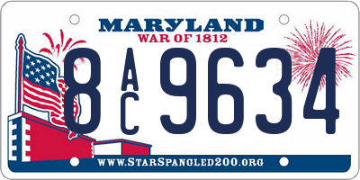 MD license plate 8AC9634