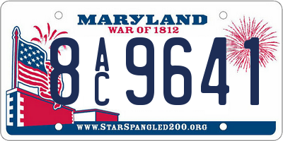 MD license plate 8AC9641