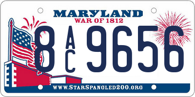 MD license plate 8AC9656