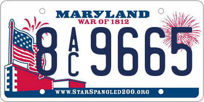 MD license plate 8AC9665