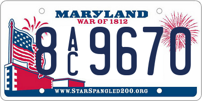 MD license plate 8AC9670