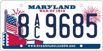 MD license plate 8AC9685
