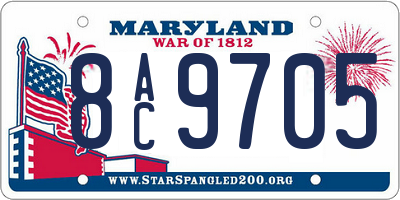 MD license plate 8AC9705