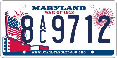 MD license plate 8AC9712