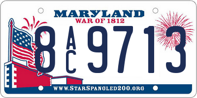 MD license plate 8AC9713