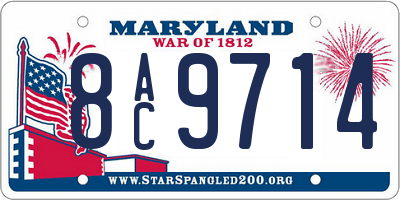 MD license plate 8AC9714