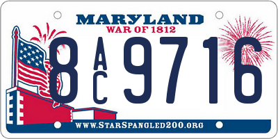 MD license plate 8AC9716