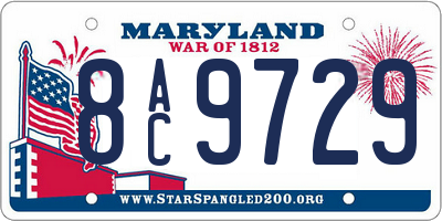 MD license plate 8AC9729