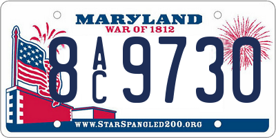 MD license plate 8AC9730