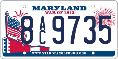 MD license plate 8AC9735