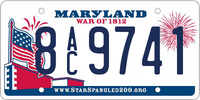MD license plate 8AC9741