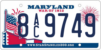 MD license plate 8AC9749