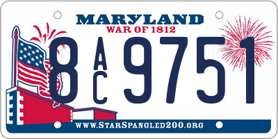 MD license plate 8AC9751