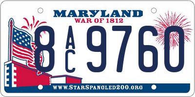MD license plate 8AC9760