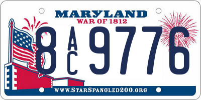 MD license plate 8AC9776