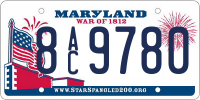 MD license plate 8AC9780