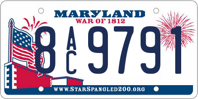 MD license plate 8AC9791