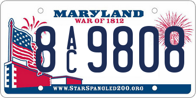 MD license plate 8AC9808
