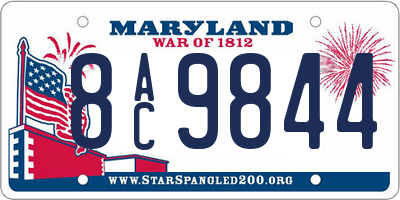 MD license plate 8AC9844