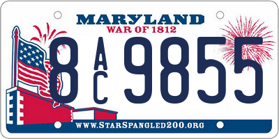 MD license plate 8AC9855