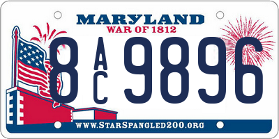 MD license plate 8AC9896