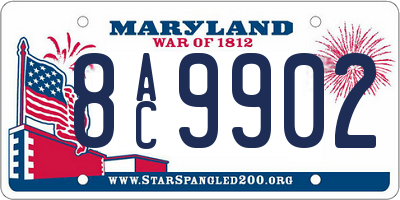 MD license plate 8AC9902
