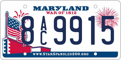 MD license plate 8AC9915